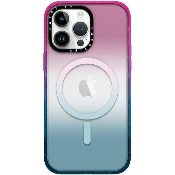 CASETiFY Impact iPhone 14 Pro Max Cotton Candy Clear Case MagSafe - Picture 1 of 5